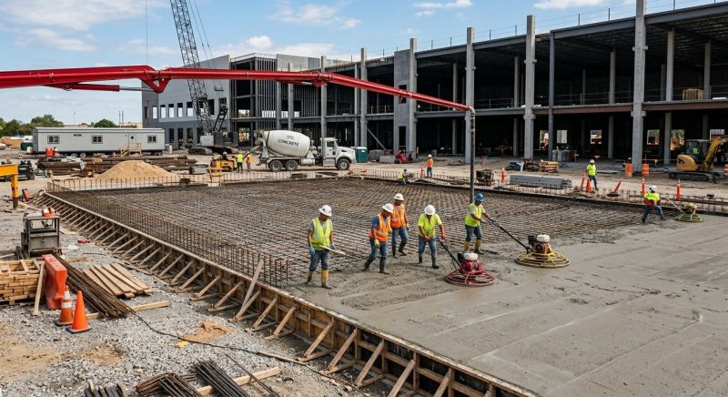 Commercial Slab Construction in Rockville, MD
